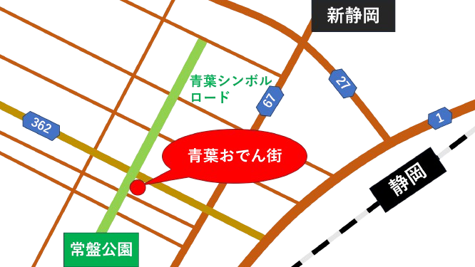 おでん街の地図